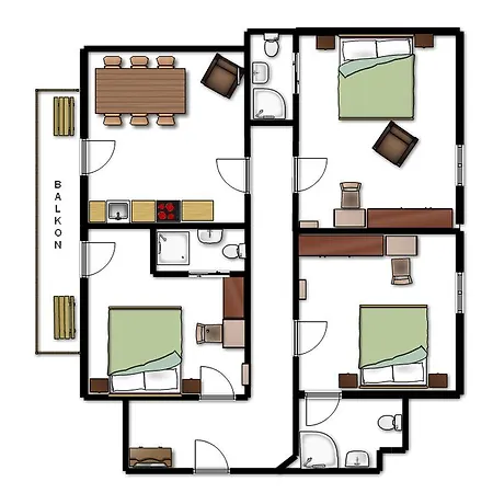 Apartament Apartements Richlegghof